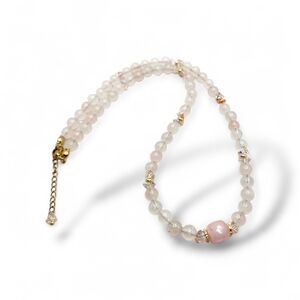 Elegant Pink Beaded Necklace